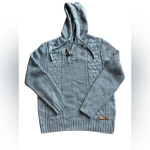 Esprit knit pull over sweater women’s gray button‎ closure.
